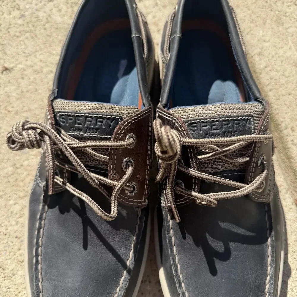 Sperry Top Sider Deck Boat Shoes Classic Navy Blue Men's Size 9